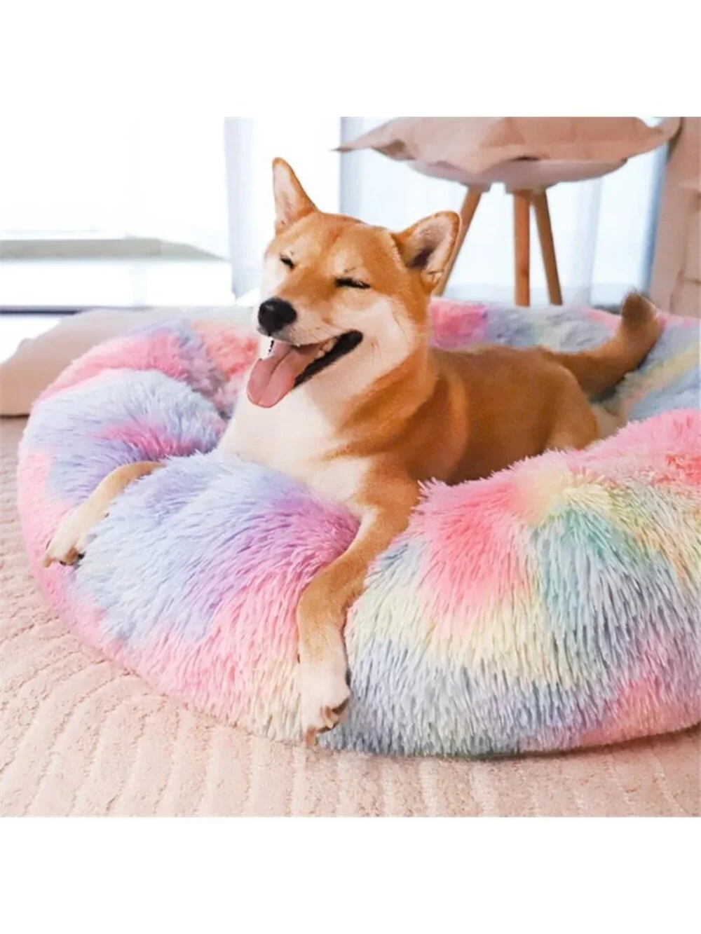 Calming Donut Pet Bed for Small Dogs 20